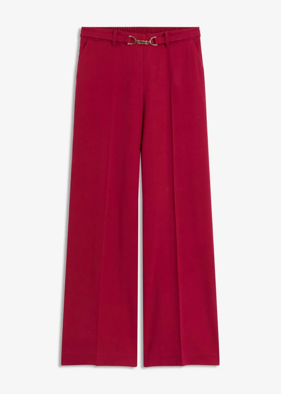 bonprix Hosen|Bekleidung·Kleider^Marlenehose mit Ziergürtel dunkelrot