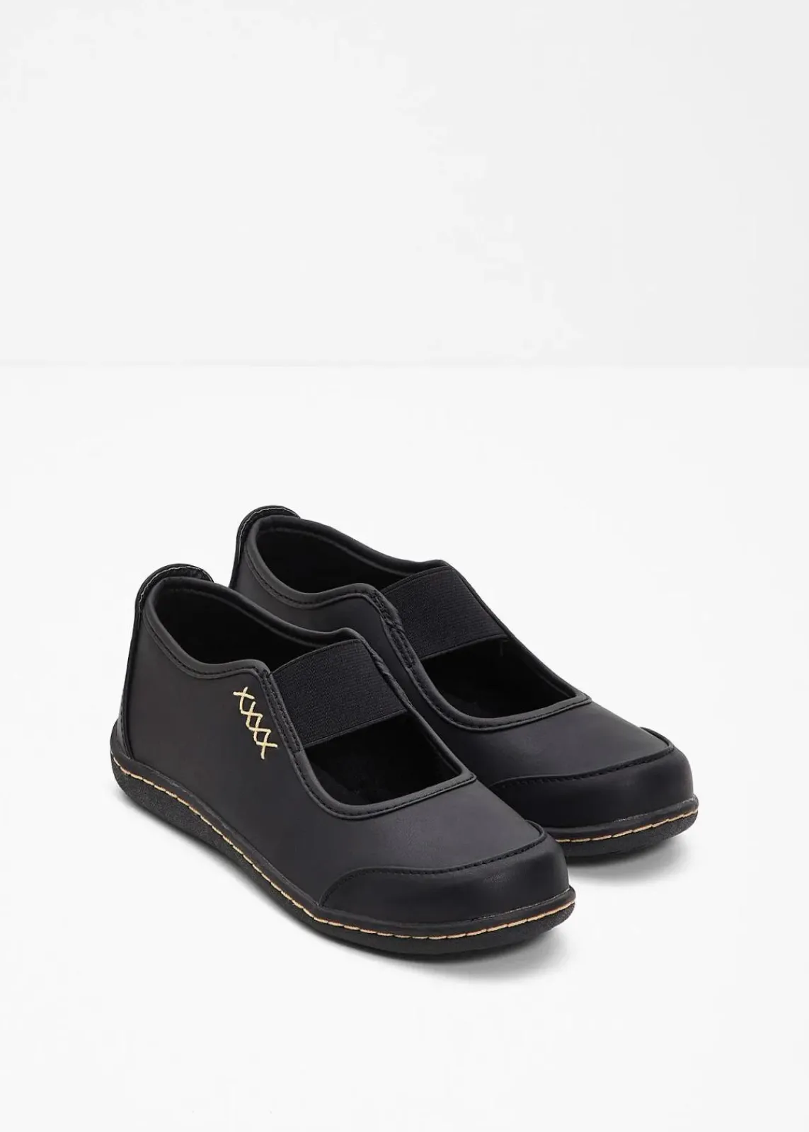 bonprix Sommerschuhe|Schuhe & Accessoires In Spezialgrößen·Elastischer Schaft^Mary-Janes schwarz