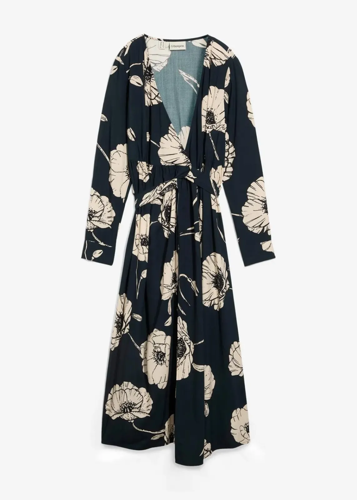 bonprix Bekleidung·Blazer|Umstandsmode^Maxi- Wickelkleid für die Schwangerschaft und danach tiefgrün/beige
