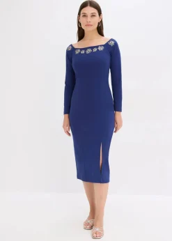 bonprix Bekleidung·Pullover & Strickjacken|Festliche Mode^Maxikleid mitternachtsblau