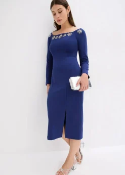 bonprix Bekleidung·Pullover & Strickjacken|Festliche Mode^Maxikleid mitternachtsblau