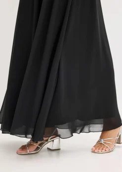 bonprix Bekleidung·Pullover & Strickjacken|Festliche Mode^Maxikleid schwarz