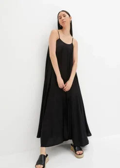 bonprix Nachhaltigere Materialien|Kleider^Maxikleid aus feiner Viskose schwarz