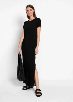 bonprix Bekleidung·Röcke|Basics^Maxikleid aus reiner Baumwolle schwarz