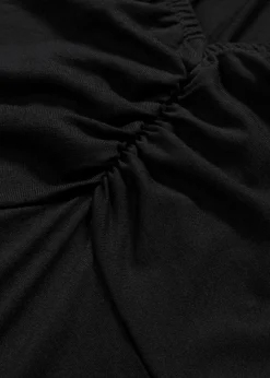 bonprix Bekleidung·Pullover & Strickjacken|Nachhaltigere Materialien^Maxikleid aus Viskose-Mix schwarz