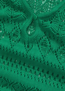 bonprix Bekleidung·Pullover & Strickjacken|Kleider^Maxikleid in Häkeloptik edelsteingrün