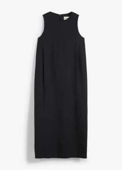 bonprix Kleider^Maxikleid mit Eingriffstaschen aus Viskose-Mix schwarz