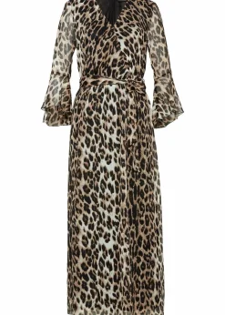 bonprix Kleider^Maxikleid mit Leo-Druck camel/hellbraun/schwarz leo bedruckt