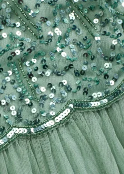 bonprix Kleider|Festliche Mode^Maxikleid mit Paillettenstickerei pastellgrün