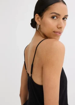 bonprix Kleider^Maxikleid mit Ösen-Verzierung schwarz