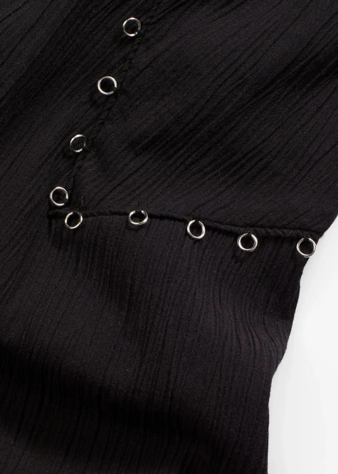 bonprix Kleider^Maxikleid mit Ösen-Verzierung schwarz