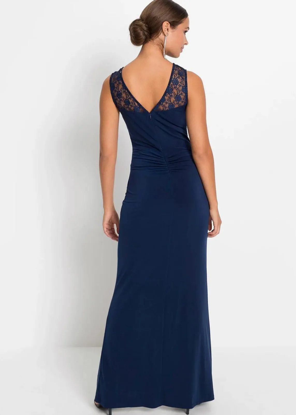 bonprix Kleider|Festliche Mode^Maxikleid mit Spitze dunkelblau