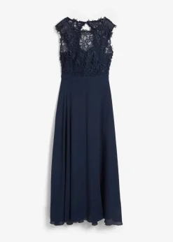 bonprix Kleider|Festliche Mode^Maxikleid mit Spitze dunkelblau