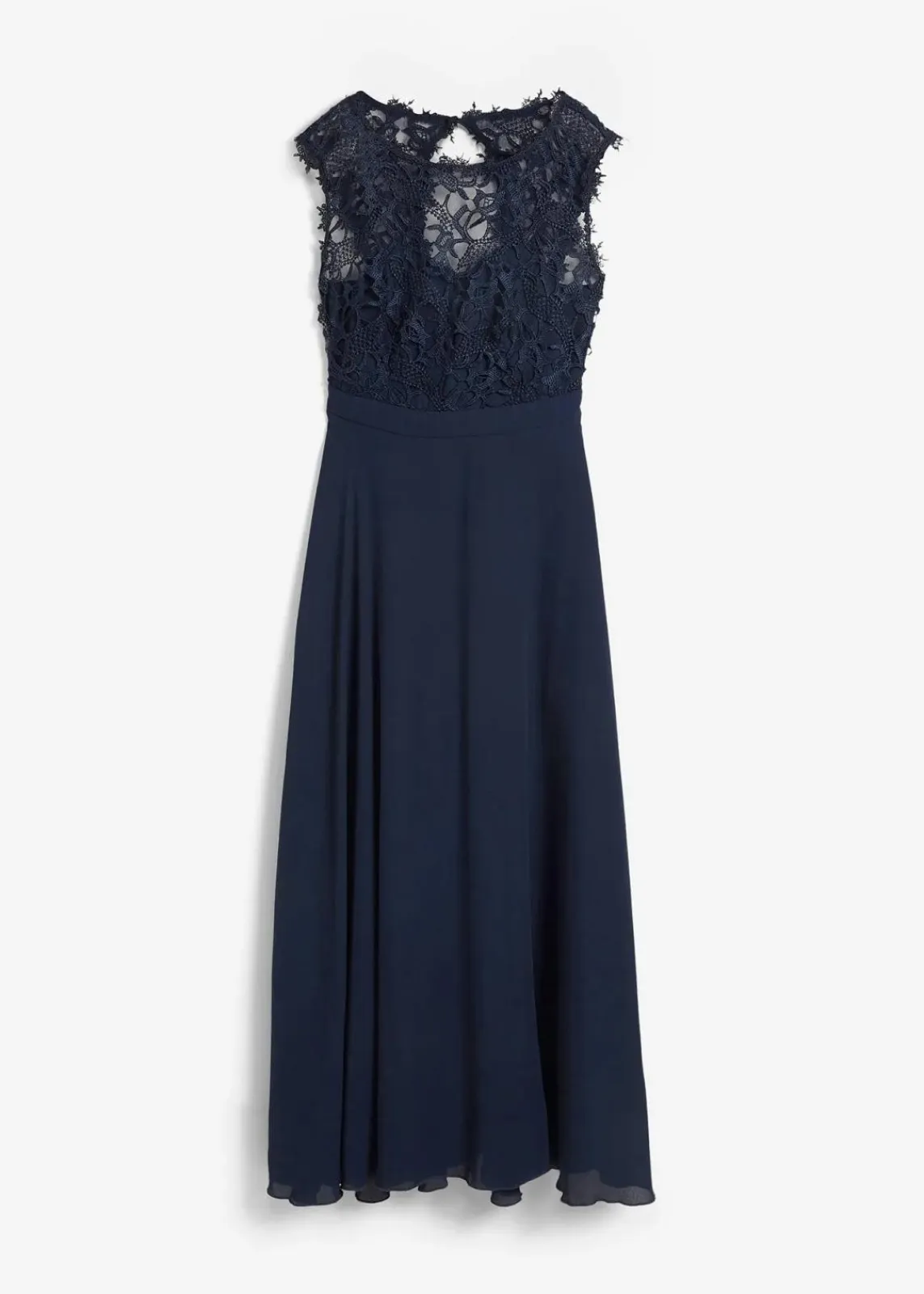 bonprix Kleider|Festliche Mode^Maxikleid mit Spitze dunkelblau