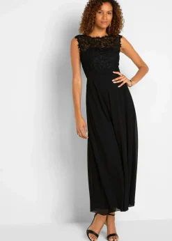 bonprix Kleider|Festliche Mode^Maxikleid mit Spitze dunkelblau