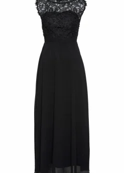 bonprix Kleider|Festliche Mode^Maxikleid mit Spitze schwarz