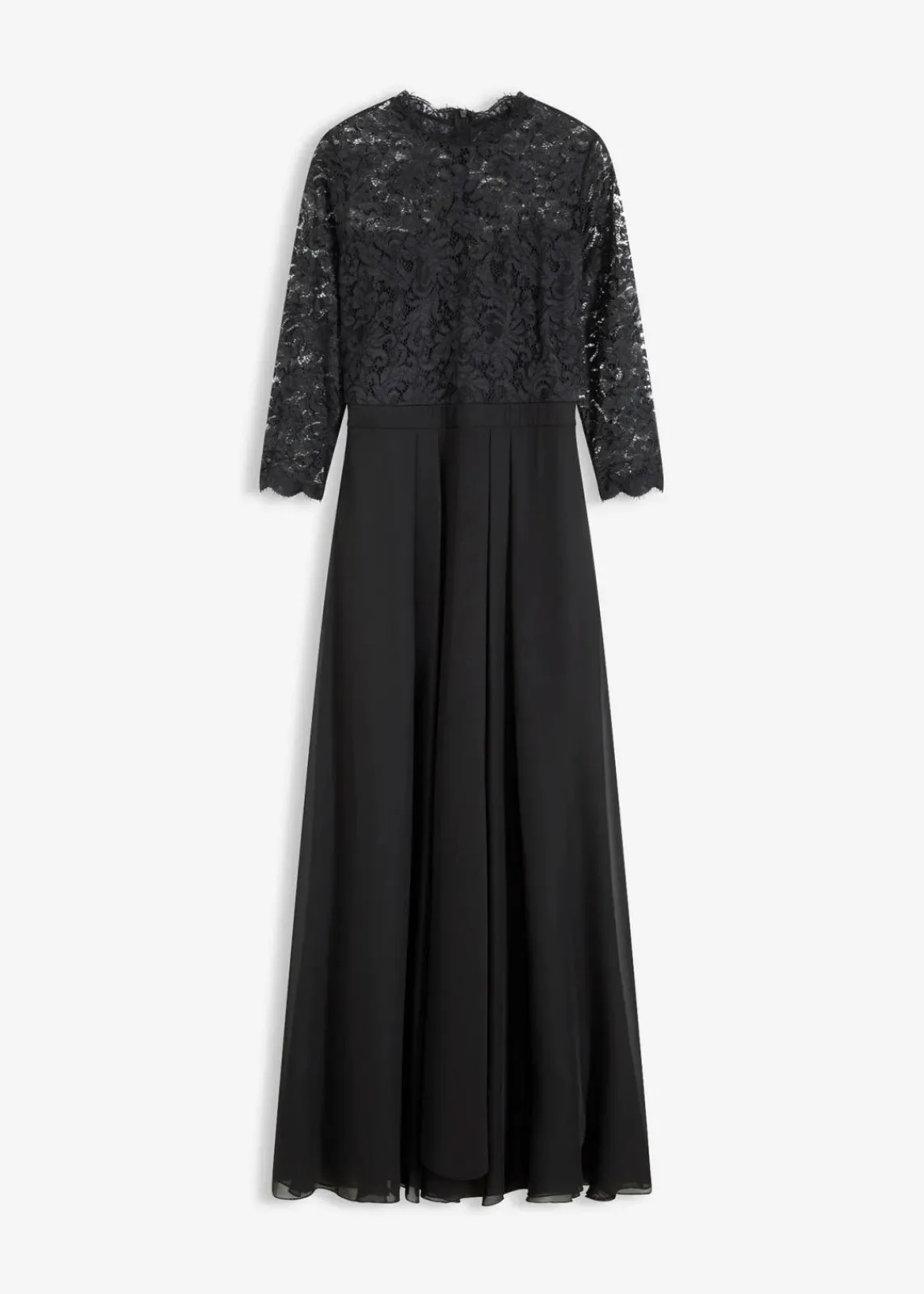 bonprix Kleider|Festliche Mode^Maxikleid mit Spitze schwarz