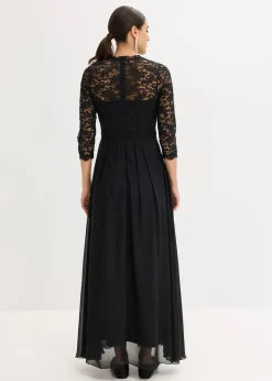 bonprix Kleider|Festliche Mode^Maxikleid mit Spitze schwarz