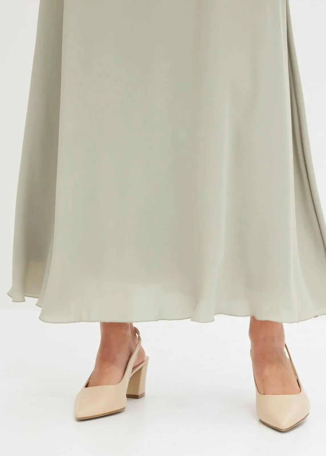bonprix Kleider|Festliche Mode^Maxikleid mit Spitze seegras
