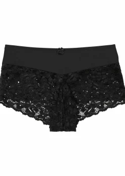 bonprix Wäsche·Dessous|Wäsche·Höschen^Maxipanty mit Spitze schwarz