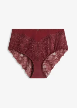bonprix Wäsche·Höschen|Nachhaltigere Materialien^Maxipanty mit zarter Spitze beere