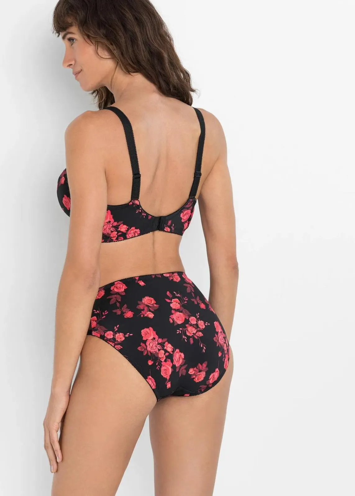 bonprix Wäsche·Dessous|Wäsche·Höschen^Maxislip schwarz geblümt