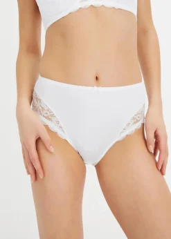 bonprix Wäsche·Dessous|Wäsche·Höschen^Maxislip (2er Pack) weiß+weiß