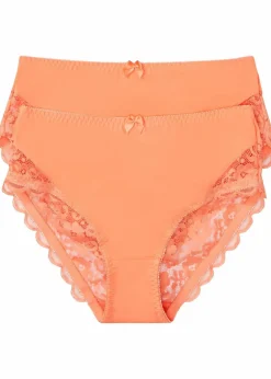 bonprix Nachhaltigere Materialien|Höschen^Maxislip (2er Pack) lachs+lachs
