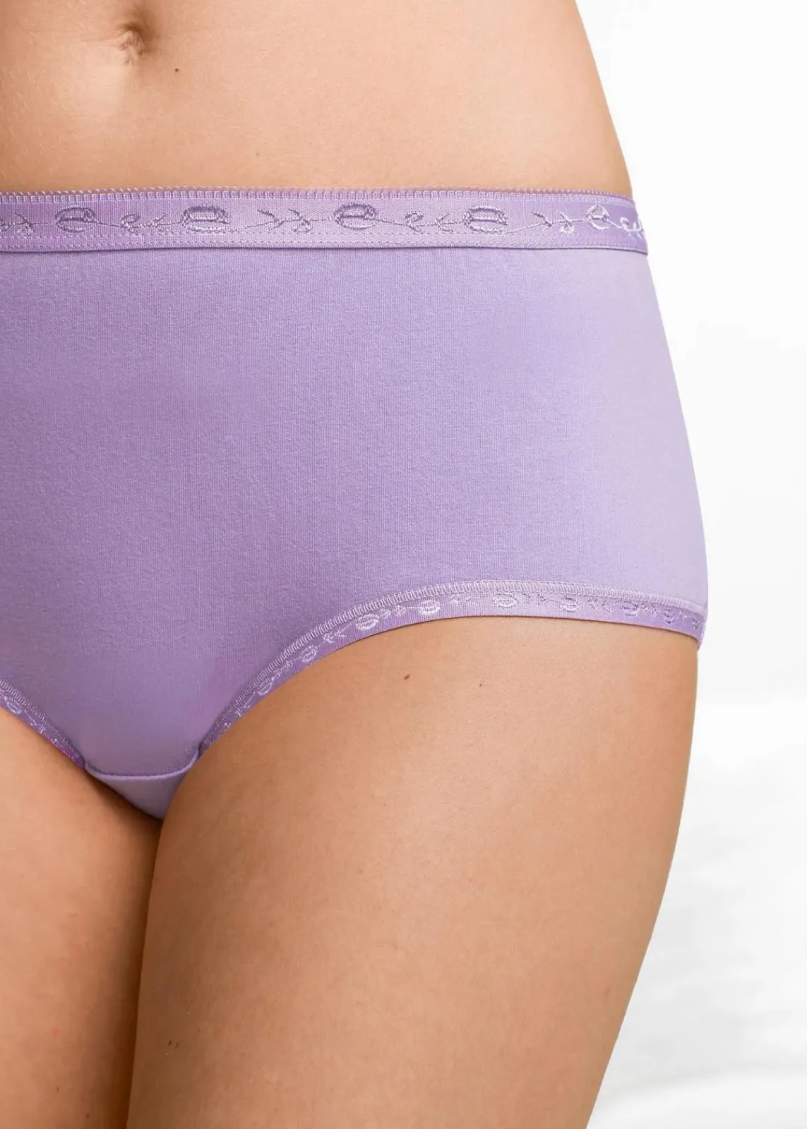 bonprix Wäsche·Basics|Wäsche·Baumwollunterwäsche^Maxislip (5er Pack) schwarz + flieder + türkis