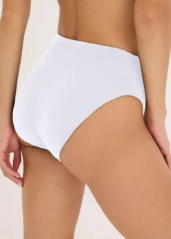 bonprix Wäsche·Baumwollunterwäsche|Wäsche·Höschen^Maxislip mit Bio- Baumwolle (7er Pack) schwarz+sandbeige+weiß