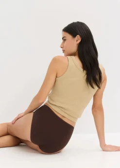 bonprix Wäsche·Baumwollunterwäsche|Wäsche·Höschen^Maxislip mit Bio-Baumwolle (4er Pack) dunkelbraun+kirschblütenpink
