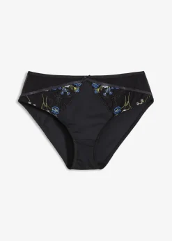 bonprix Wäsche·Dessous|Wäsche·Höschen^Maxislip mit Stickerei schwarz bestickt