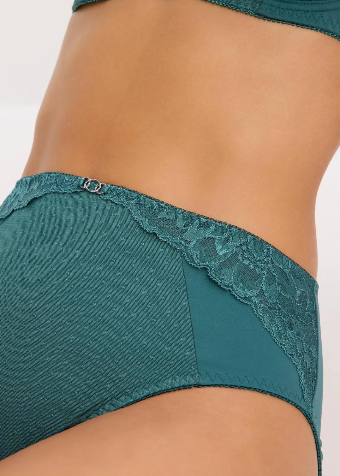 bonprix Wäsche·Dessous|Wäsche·Höschen^Maxislip mit zarter Spitze blaugrün
