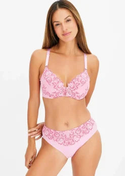 bonprix Wäsche·Dessous|Wäsche·Höschen^Maxislip mit zarter Spitze blütenpink/dunkelpink