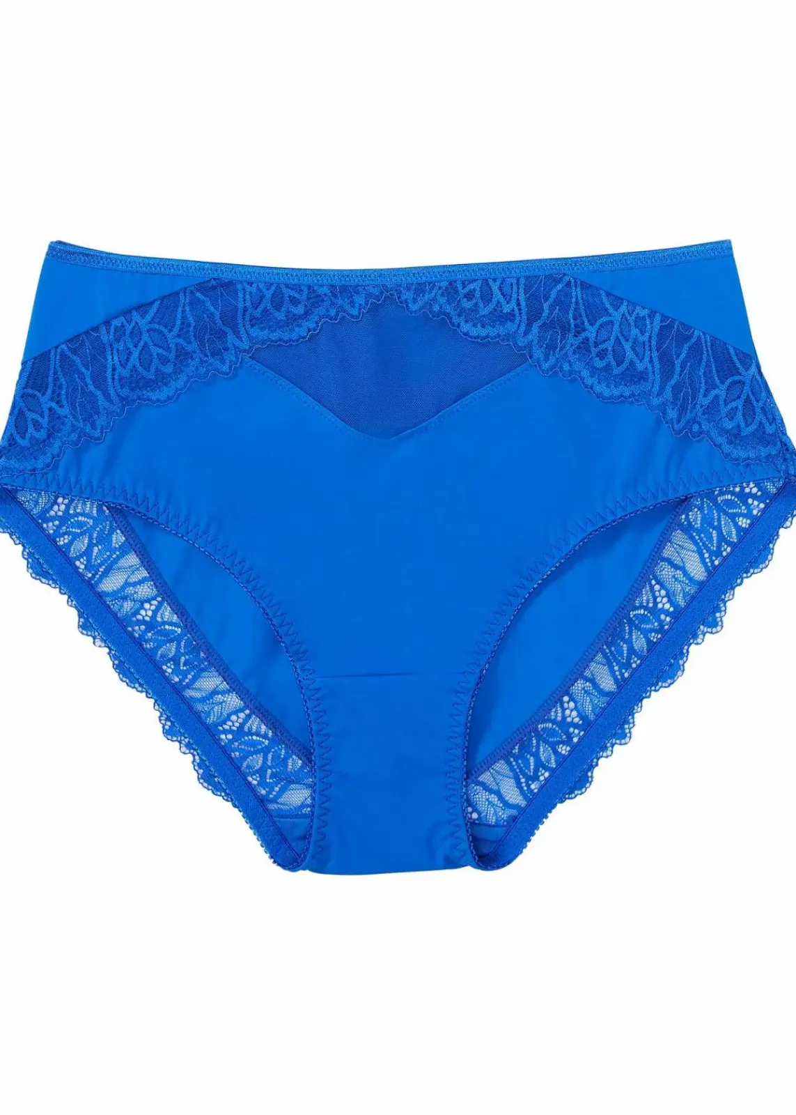 bonprix Nachhaltigere Materialien|Höschen^Maxislip mit zarter Spitze azurblau