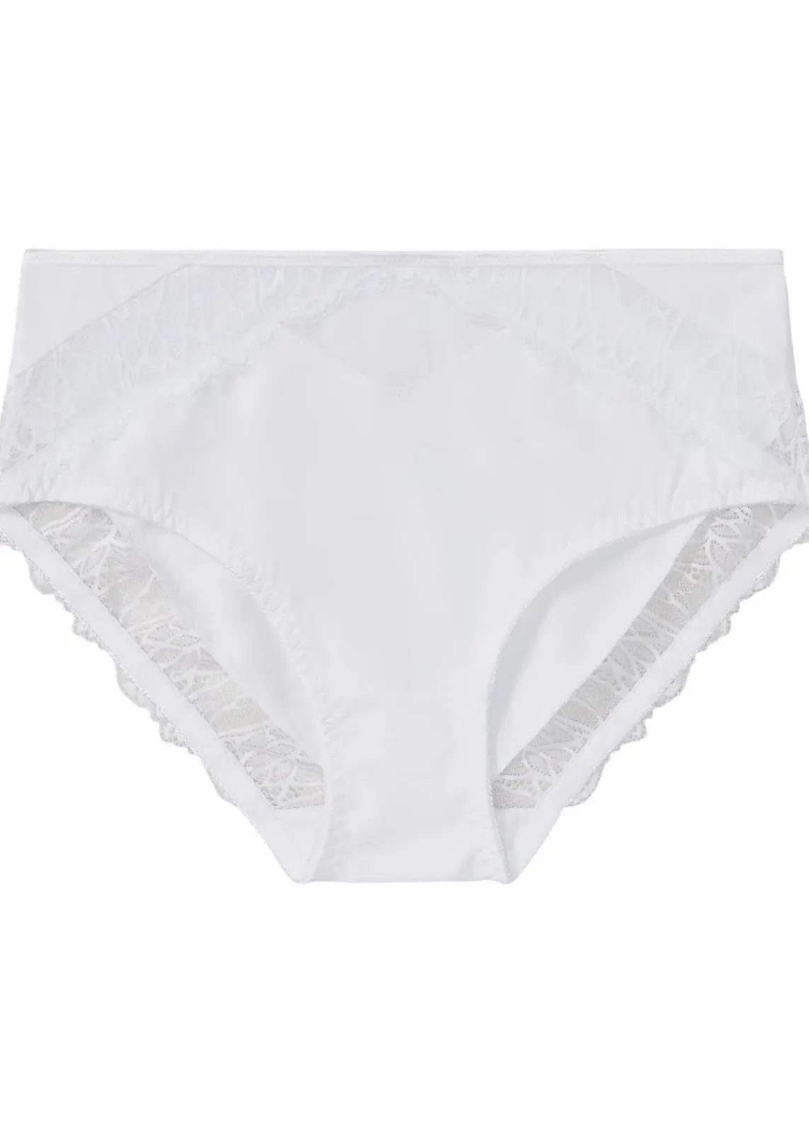 bonprix Nachhaltigere Materialien|Höschen^Maxislip mit zarter Spitze weiß