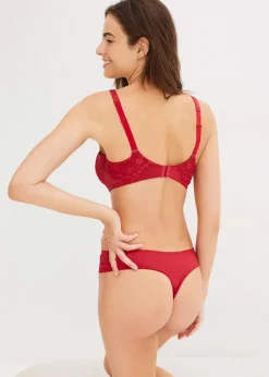 bonprix Dessous|Höschen^Maxistring mit Glanzeffekt (2er Pack) dunkelrot