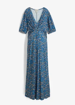 bonprix Umstandsmode|Bekleidung·Blazer^Maxi-Umstands- und Stillkleid aus Jersey hellindigo geblümt