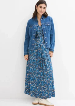 bonprix Umstandsmode|Bekleidung·Blazer^Maxi-Umstands- und Stillkleid aus Jersey hellindigo geblümt