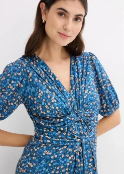 bonprix Umstandsmode|Bekleidung·Blazer^Maxi-Umstands- und Stillkleid aus Jersey hellindigo geblümt