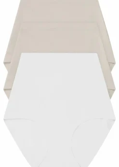 bonprix Höschen|Shapewear^Medium Shape Panty (3er Pack) 2x sandbeige + weiß