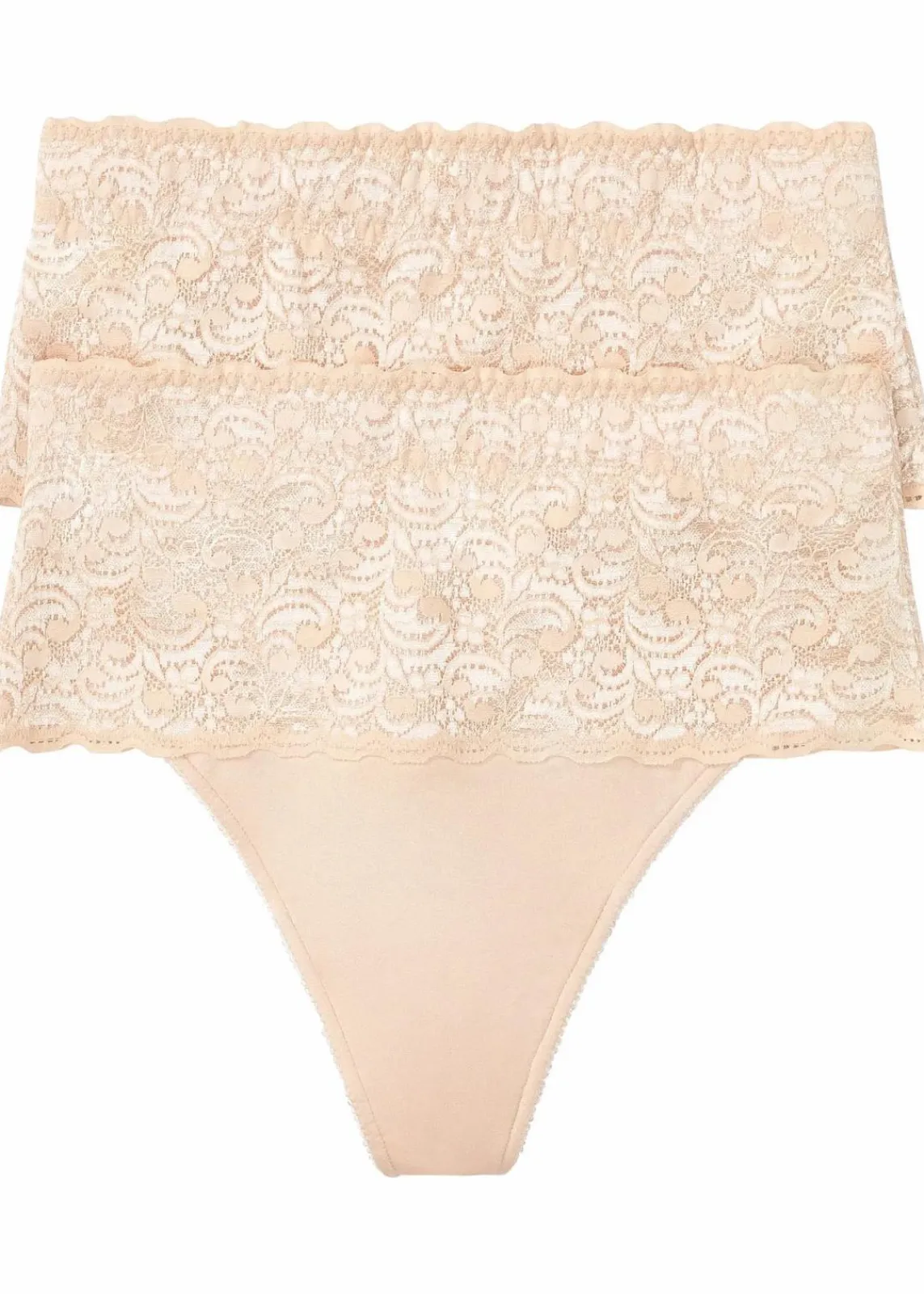 bonprix Höschen|Wäsche·Höschen^Medium Shape String (2er Pack) puder