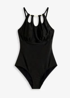 bonprix Nachhaltigere Materialien|Shapewear^Medium Shape-Badeanzug schwarz