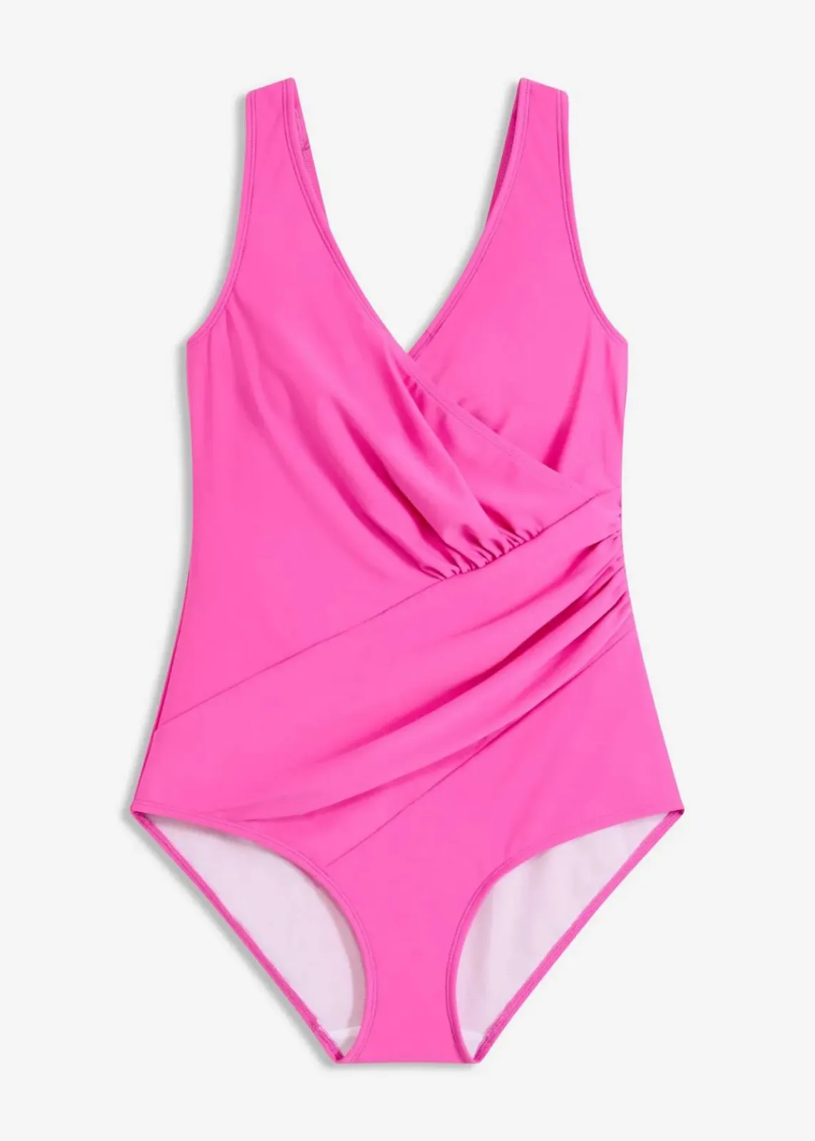bonprix Nachhaltigere Materialien|Bademode·Badeanzüge^Medium Shape-Badeanzug in Wickeloptik fuchsia