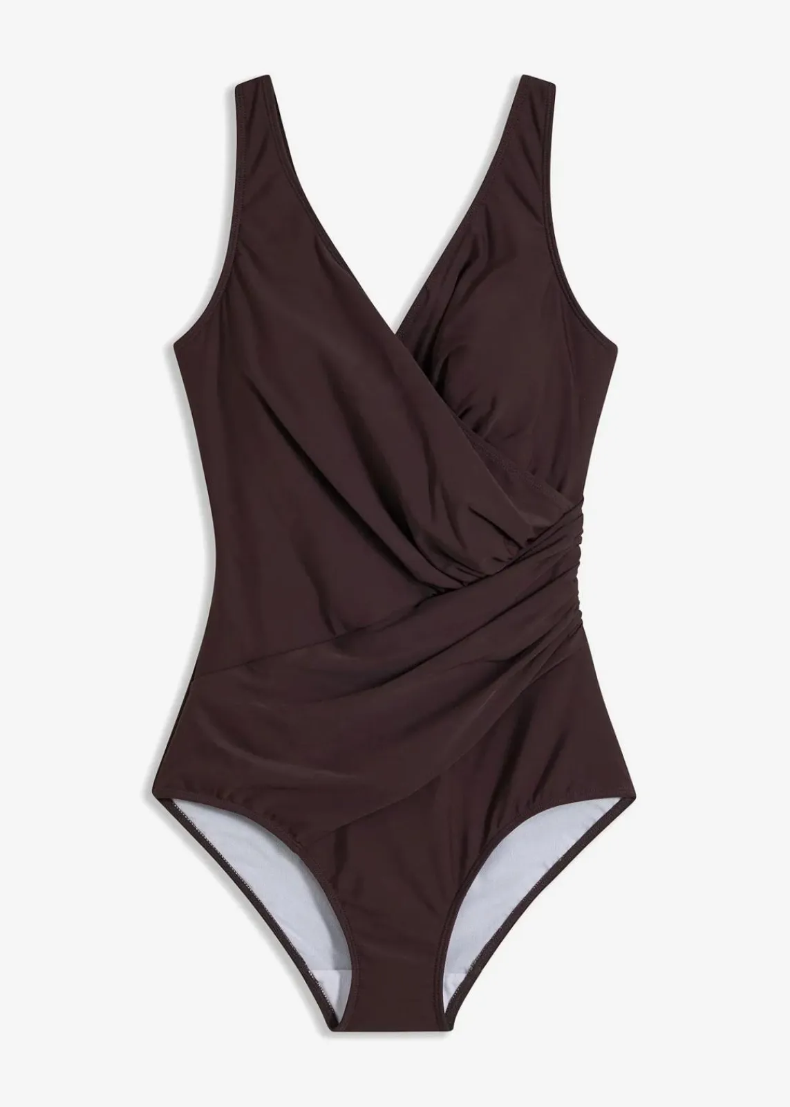 bonprix Nachhaltigere Materialien|Shapewear^Medium Shape-Badeanzug in Wickeloptik braun