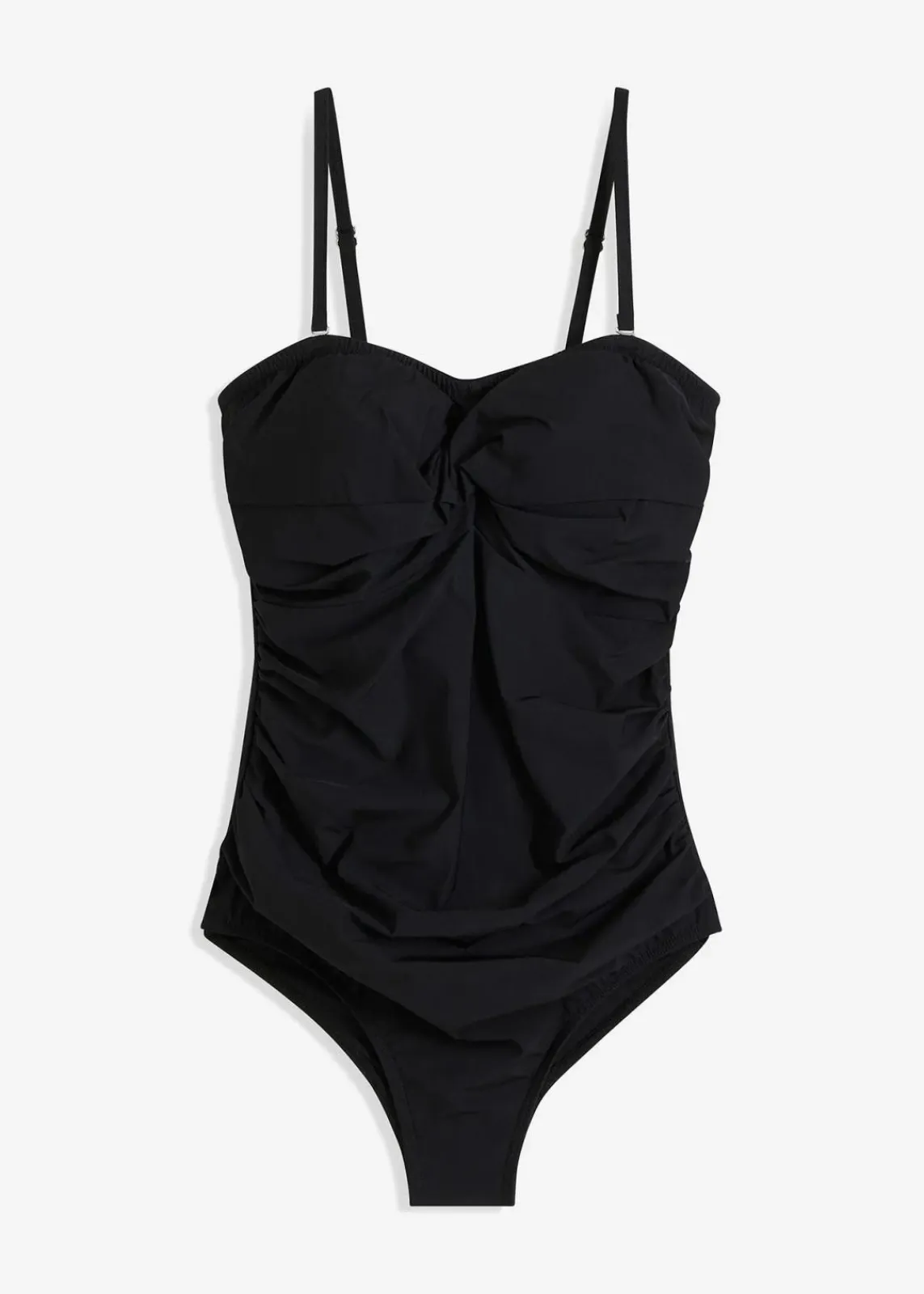 bonprix Nachhaltigere Materialien|Shapewear^Medium Shape-Badeanzug mit Wickeloptik schwarz