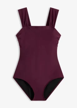 bonprix Nachhaltigere Materialien|Bademode·Badeanzüge^Medium Shape-Badeanzug mit breiten Trägern holunderbeere