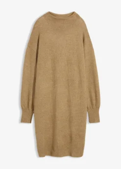 bonprix Kleider|Strickmode^Meliertes Strickkleid hellkhaki
