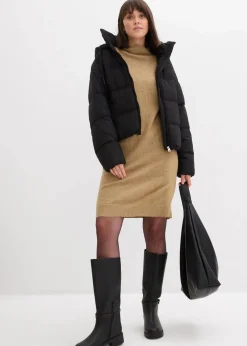 bonprix Kleider|Strickmode^Meliertes Strickkleid hellkhaki