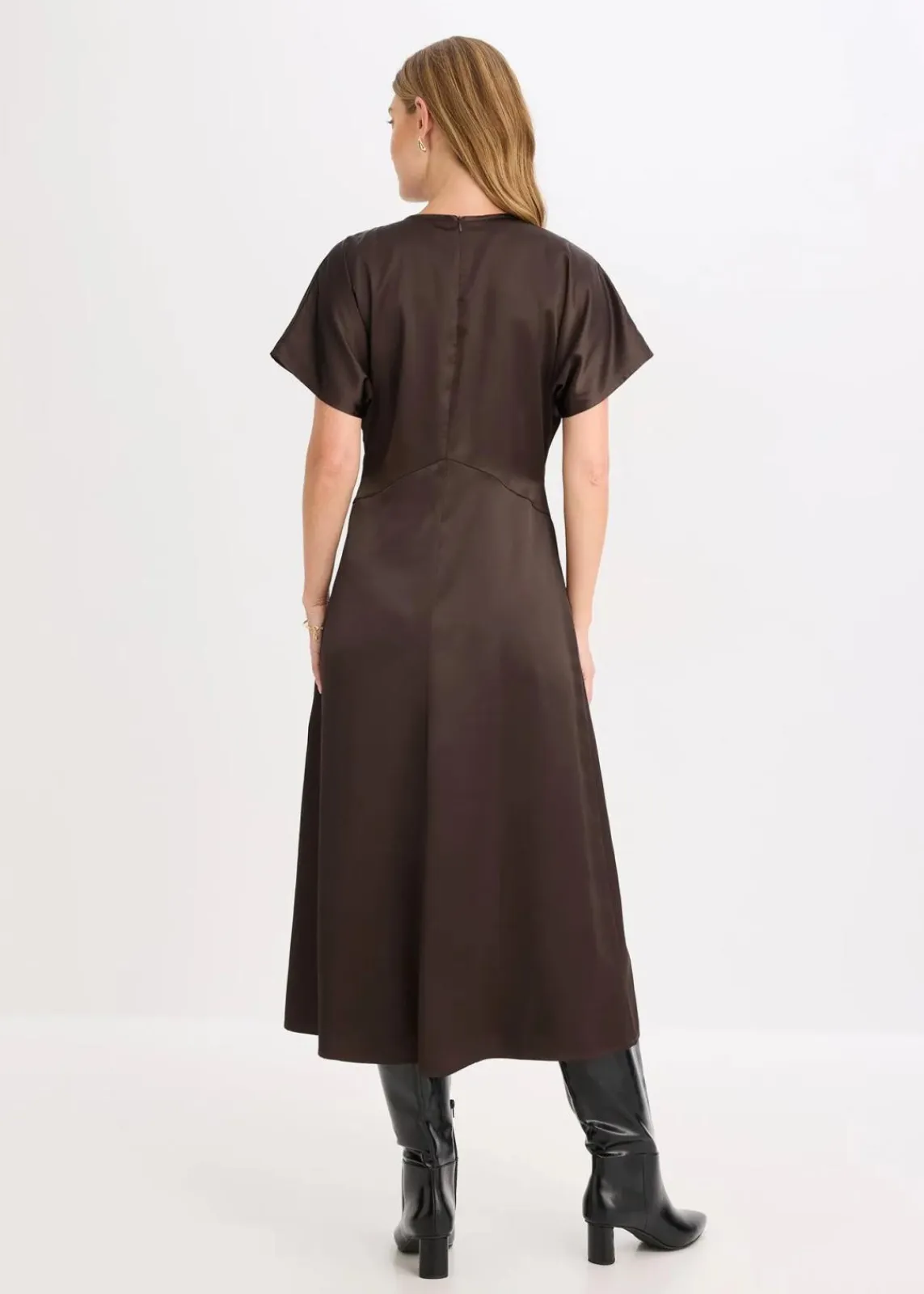 bonprix Bekleidung·Pullover & Strickjacken|Kleider^Midikleid braun
